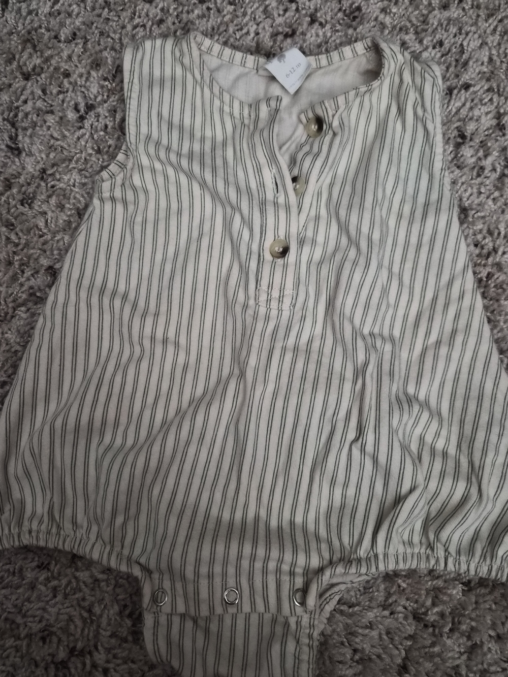 kate quinn Cream One-Piece with Thin Green Stripes